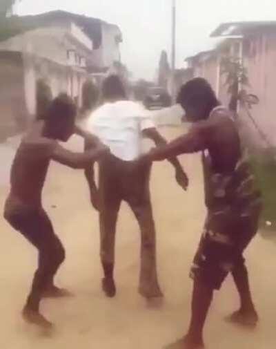 How ninjas put on pants.