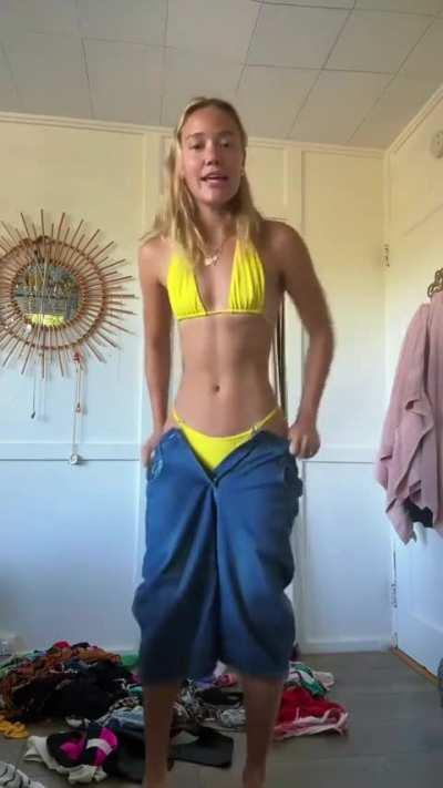 yellow bikini