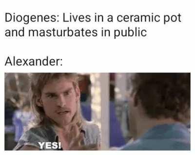 Just a spinoff from the previous Diogenes post