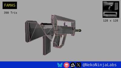 Low Poly FAMAS