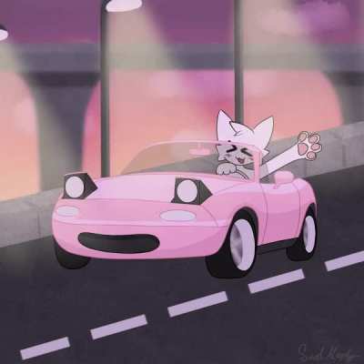 Boykisser driving in silly miata car :3 (by me)