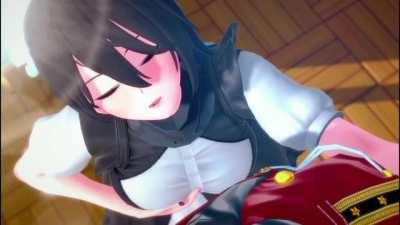 Agent talking to the commander about her exclusive services