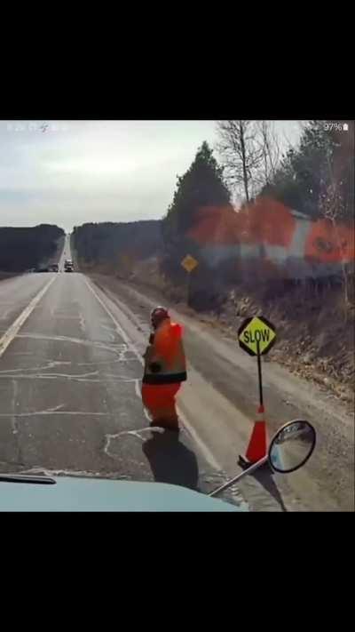 (Near Miss) [Not OC] Somebody wasn't looking ahead like they were supposed to. 