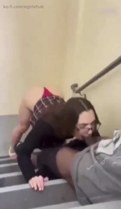 Guess she couldn't wait to get back to the room she need it now.