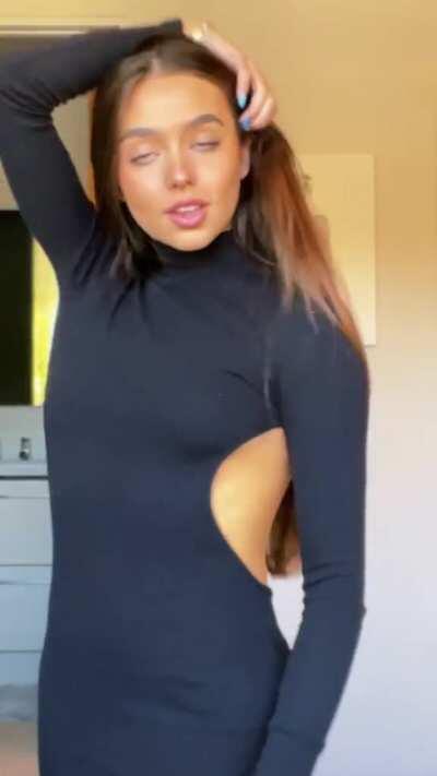 Taylor Nunez in a LBD