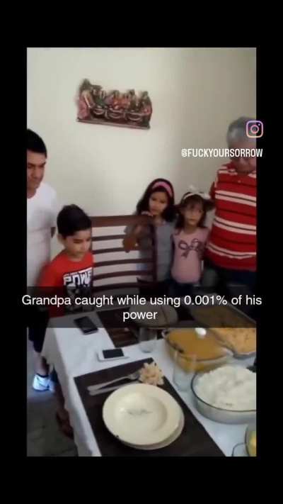 Grandpa can beat goku