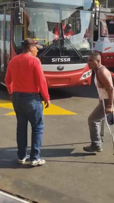 My guy really flinched 