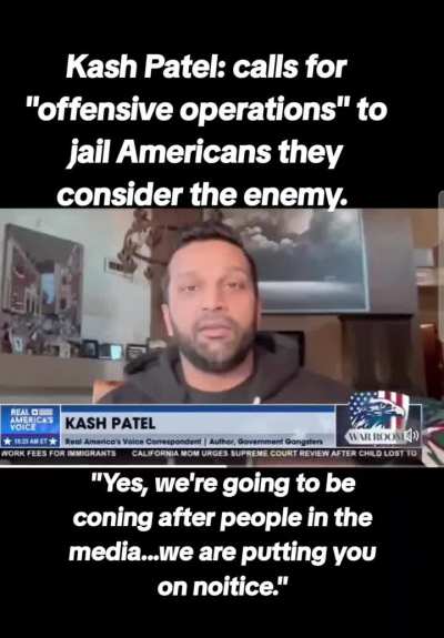 FBI Director Kash Patel calls for 