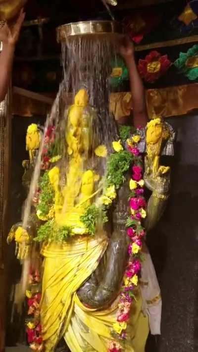 Abhisheka of Lord Venkateswara (Balaji).