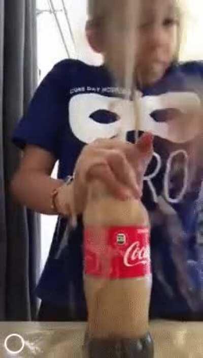 Trying to stop the reaction of cola and mentos