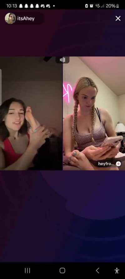 Two best friends on live