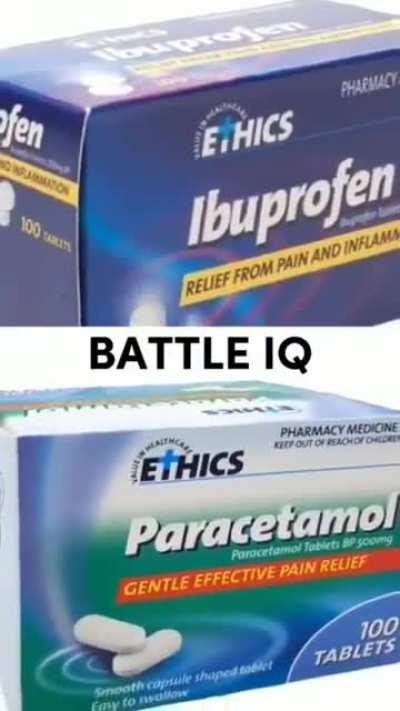 Ibuprofeno VS paracetamol