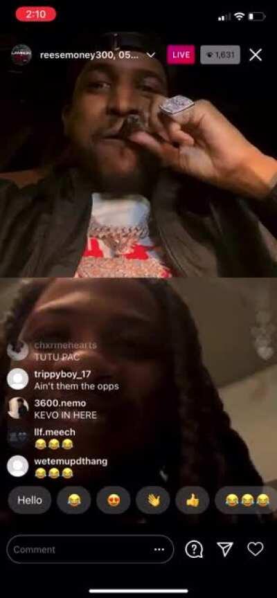 Aero(051) & Lil Reese (Lamron) on IG live.