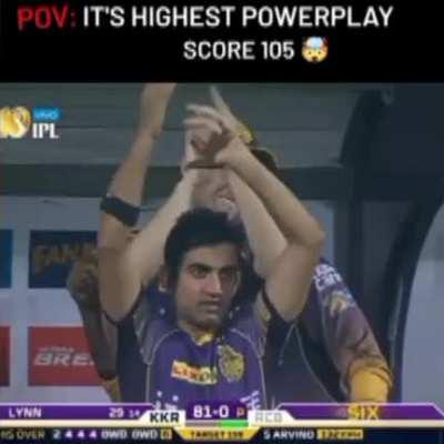 105 runs in powerplay