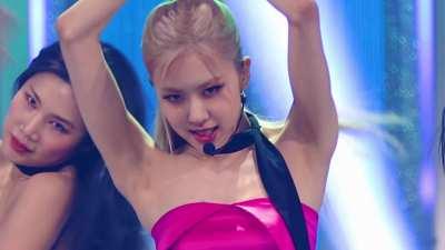 rosé - blackpink - i'm kinda obsessed with this woman lol - 2021.03.14 edit 'On The Ground' facecam SBS Inkigayo (full vid in the comments)