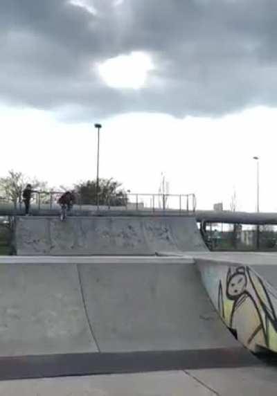 Boy Faceplants Hard Attempting a Scooter Jump Trick.....