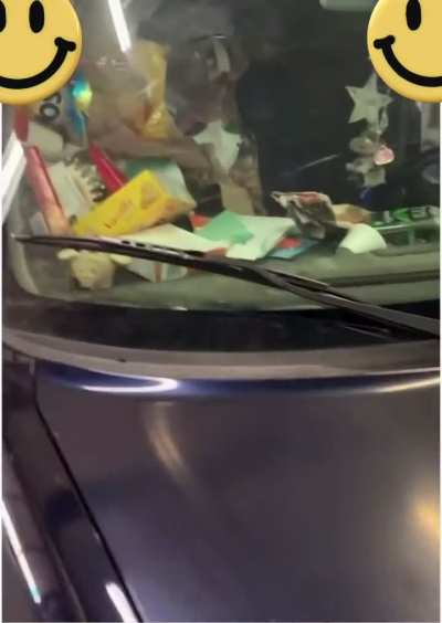 She wants the driver’s window replaced—otherwise it’s pristine.