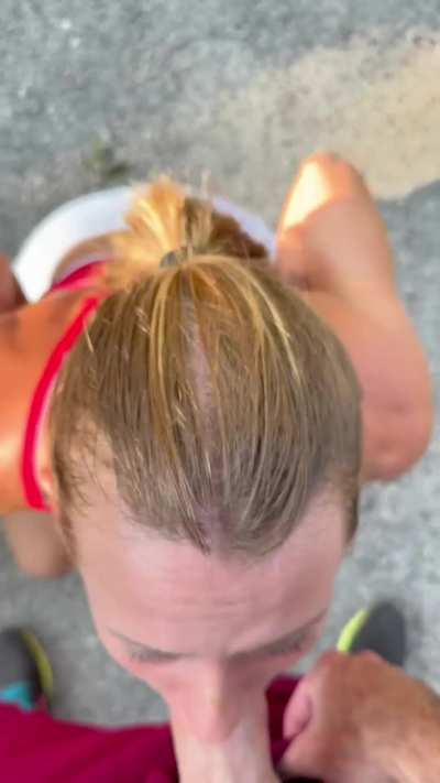 Sucking dick on the running trail. Maybe you’re next?