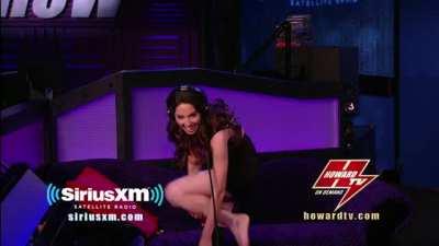 Taking off stockings