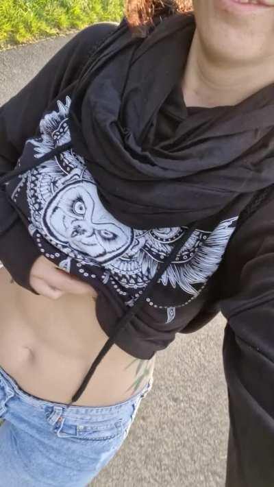 I hope no one saw me while flashing in the public