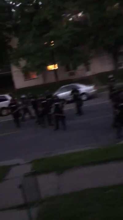 Please make this go viral. I am begging you. Police and National Guard patrolling neighborhood and shooting civilians on their own property. Make America see this, I beg you. [Minneapolis]