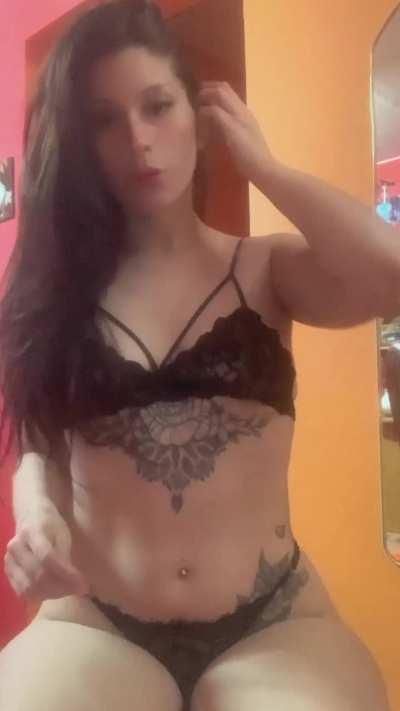 My new black underwear makes me feel so sexy