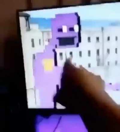 HOLY SHIT ITS PURPLE GUY FROM THE HUT GAME FNAF