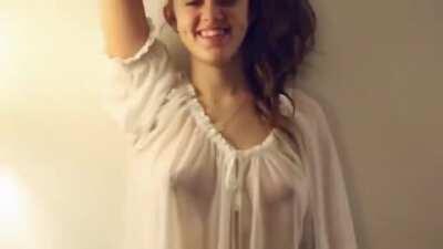 Rochelle Safford Jiggles In A See Through Top