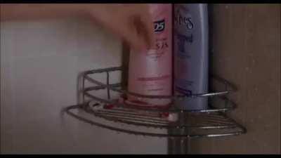 Taking a shower on the eve of Halloween