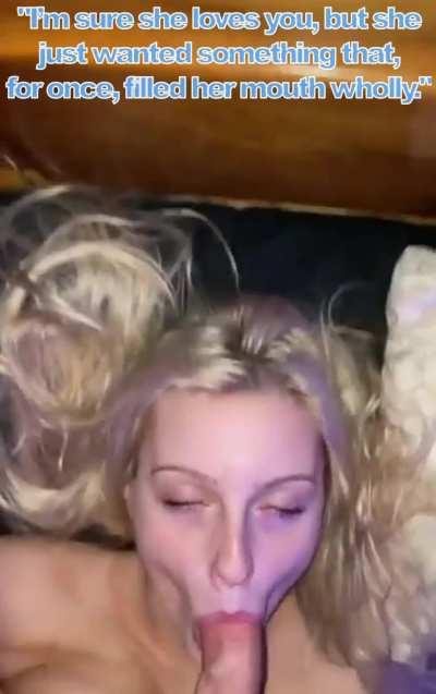 Finding my son’s girlfriend lying naked, and aching for a cock in her throat.