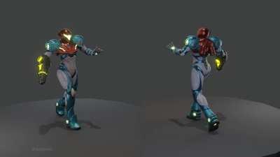 Animated some various samus aran walk cycles