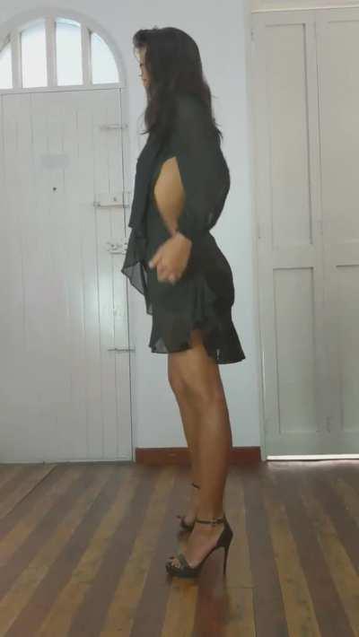 POV me taking my dress off after our date night