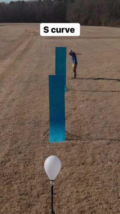 He curved an arrow around two walls??!