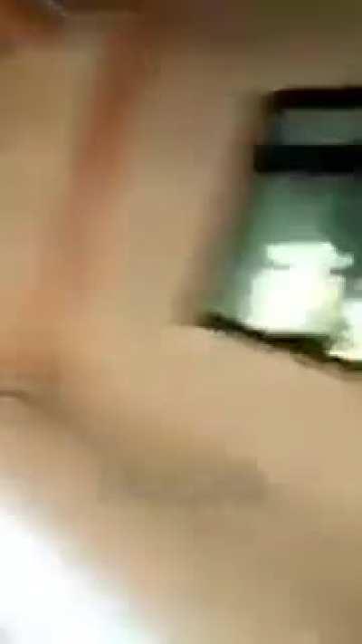 Jumping with my plastic parachute