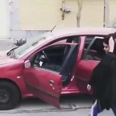 WCGW getting out of a car going downhill for no reason