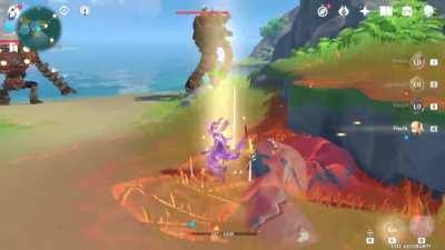 I was just trying to collect some meteorite shards and ended up getting jumped by robots.