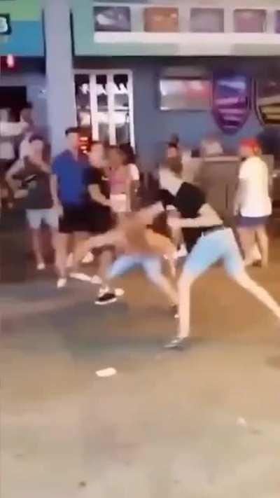 Guy double bitch slapped them like a chad