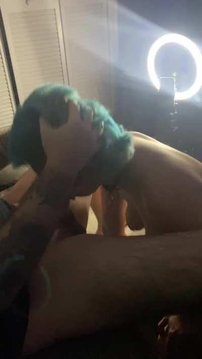 Almost threw up but kept going like a champ!