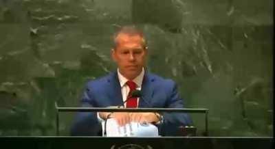 Zionist representative at UN tore up 