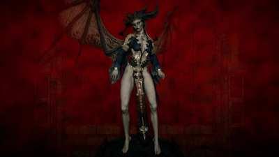 Lilith - slim succubus queen dancing in the dungeon (ChainedStar) [Diablo]