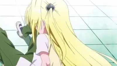 The small collision between Rito and Yami.