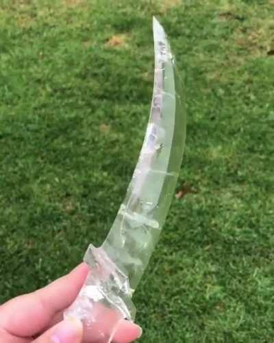 A beautiful hand-carved quartz dagger