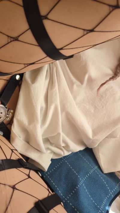 Anal orgasm in flat chastity cage 💕