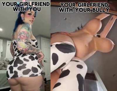 You finally got the skimpy cosplay your girlfriend begged you for. After paying a hefty price of 500 dollars for it all she did was tease you in it. She didn't even let you get a taste of her while she was in it. But you know who did get to get a taste of