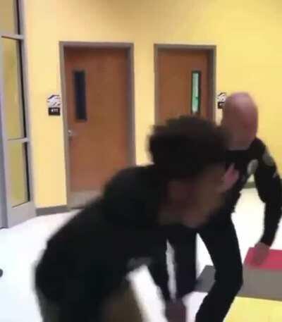 Student challenges cop to race