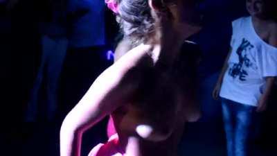 Night club drunk flashing