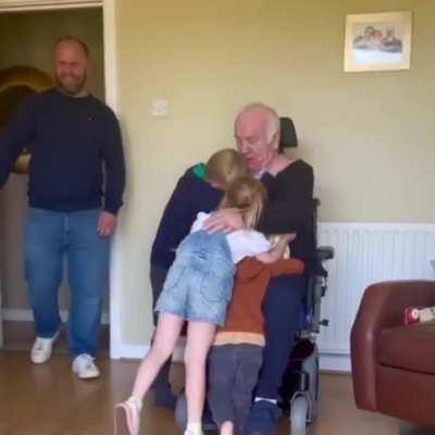 Grandpa returns home after 7 long months at the hospital.