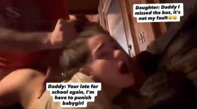 Daddy gonna fuck all school day, today I can stay home 👅💦