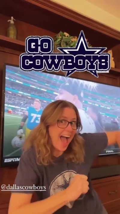 Jenna celebrates the Cowboys' win /  IG Story October 17  2023