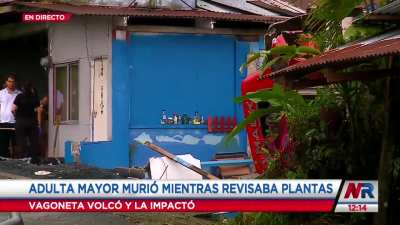 Loaded truck violently crashes into a person and their home, causing death and destruction